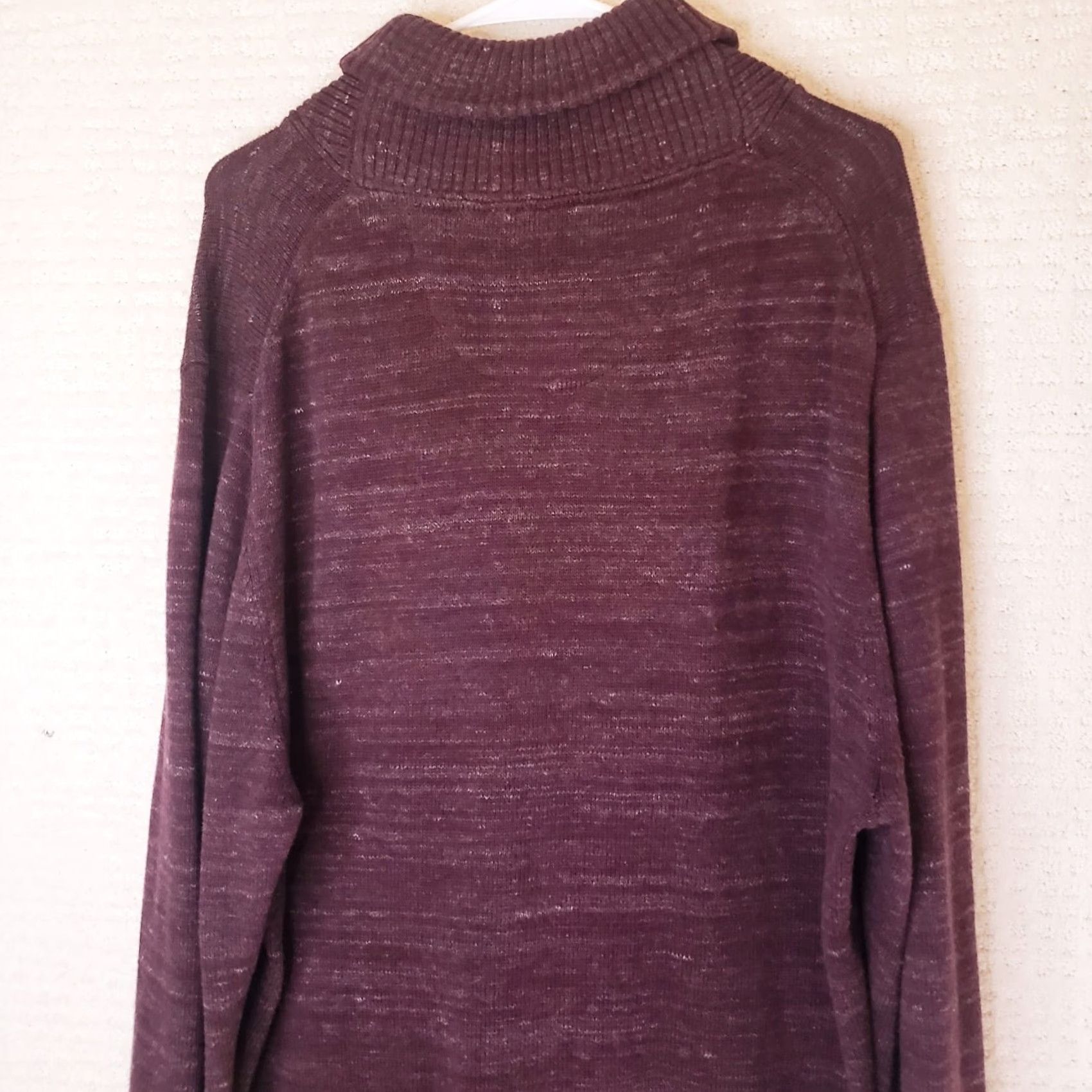 Weatherproof Weatherproof Sweater Pullover Men XL Cowlneck Heather Maroon Button Knit Cotton Casual Winter Fall Spring Summer Hiking Walking Mens Size US XL / EU 56 / 4 - 7 Thumbnail