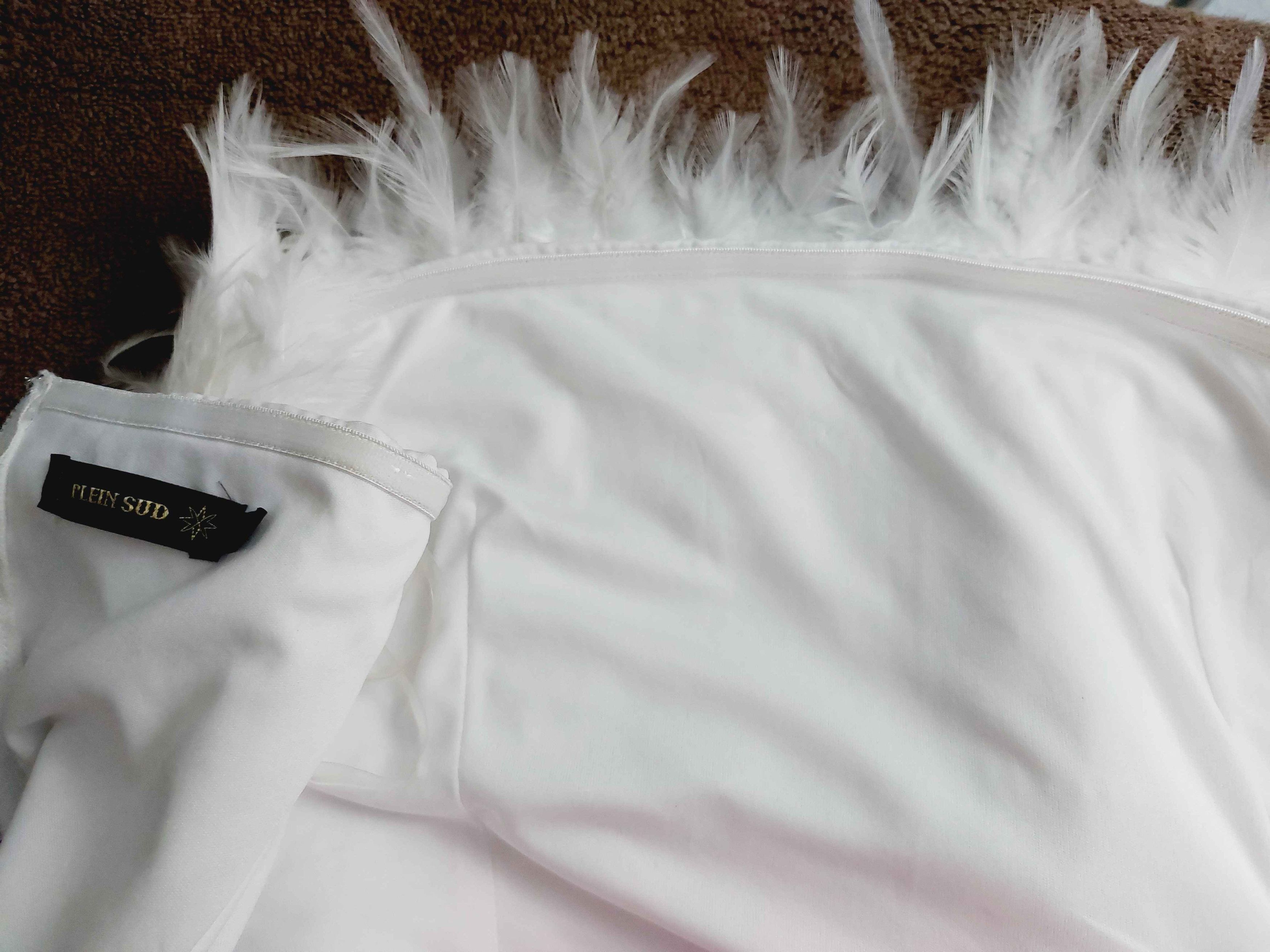 plein sud Plein Sud Faycal Amor White Feather Jumpsuit Dress Size 32" / US 10 / IT 46 - 17 Thumbnail