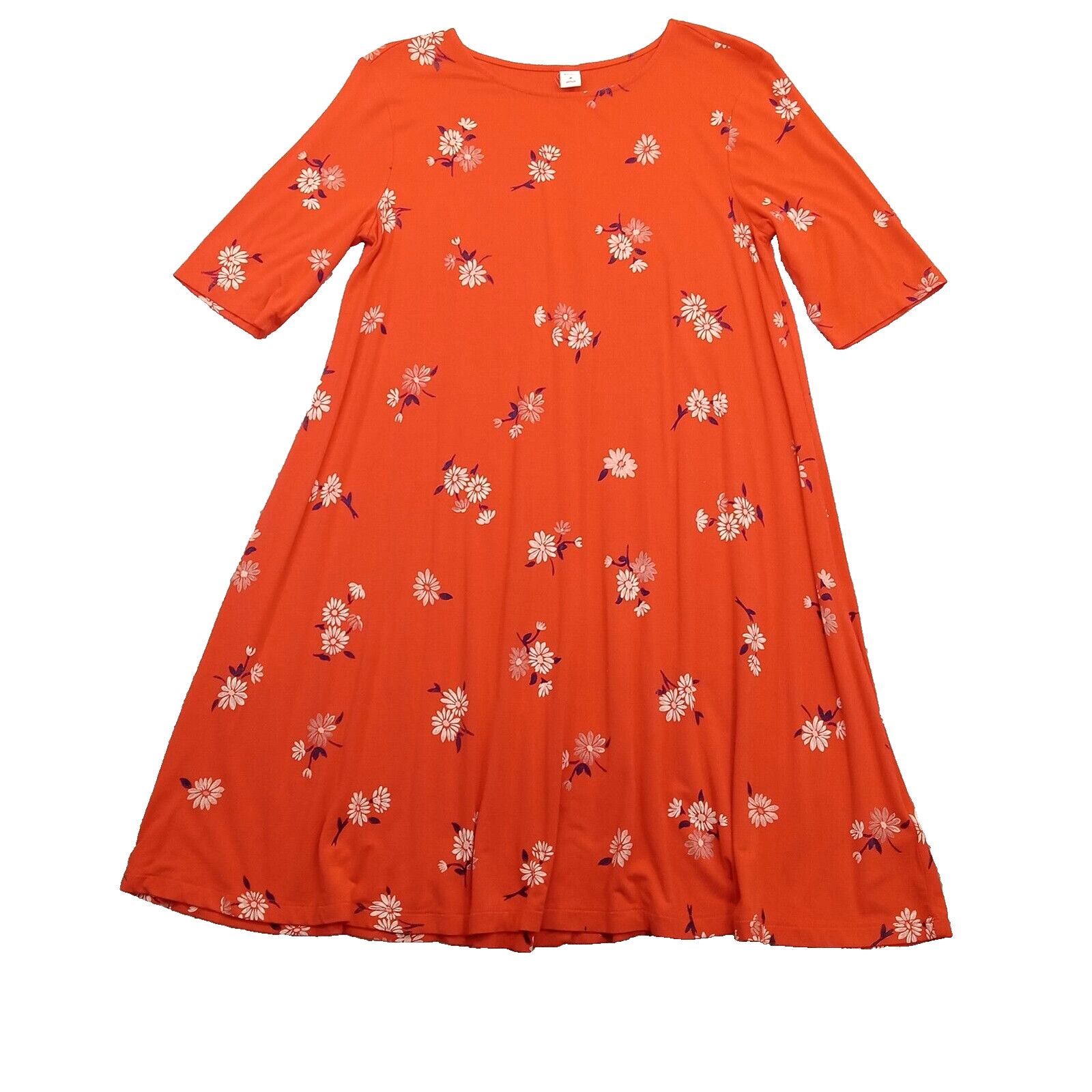 Old Navy Old Navy Dress M Tunic 3/4 Sleeve Knee Length Dark Salmon Size M / US 6-8 / IT 42-44 - 1 Thumbnail