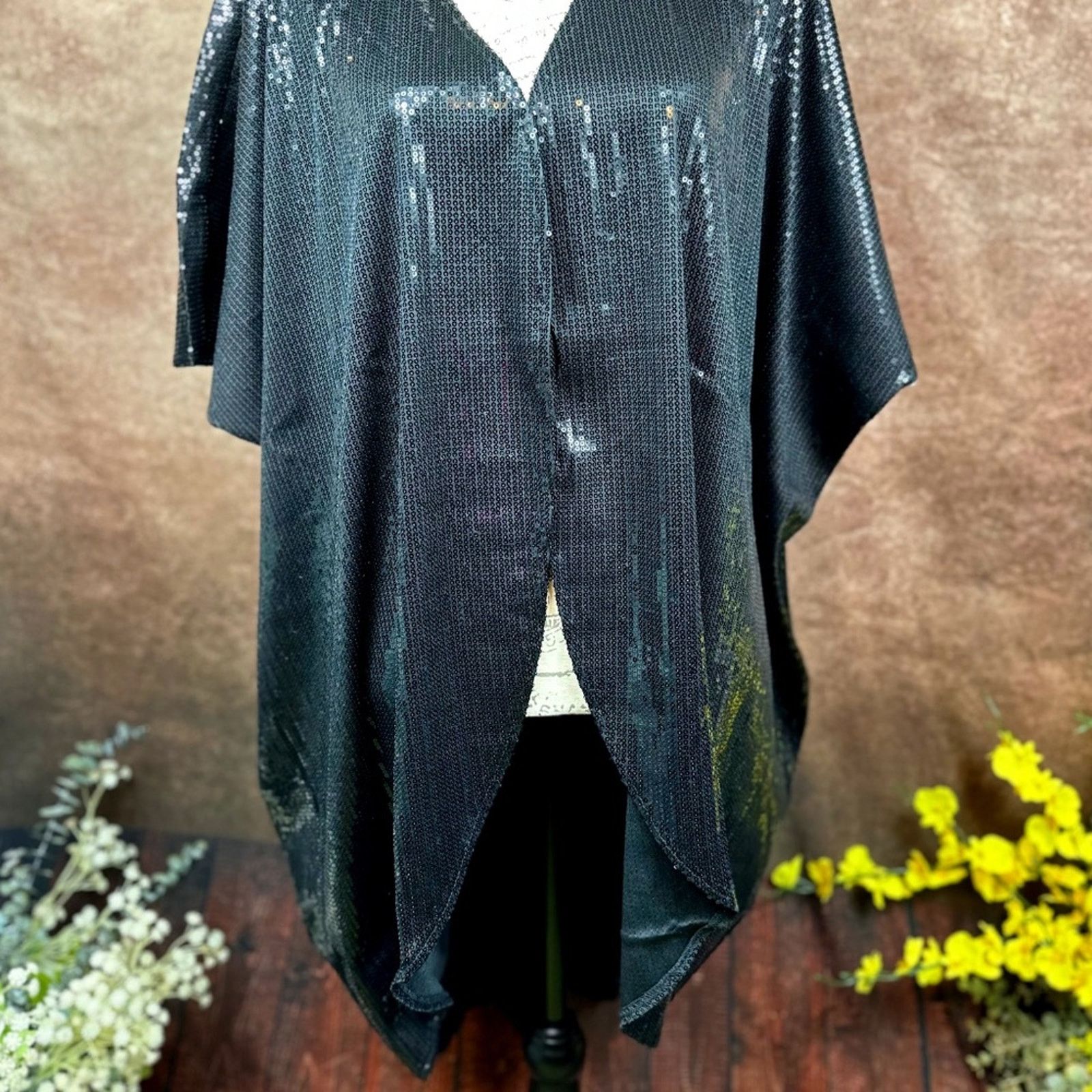 Other Shavonne Dorsey Silvia Sequin Kimono/Topper - Black - size L Size L / US 10 / IT 46 - 6 Thumbnail