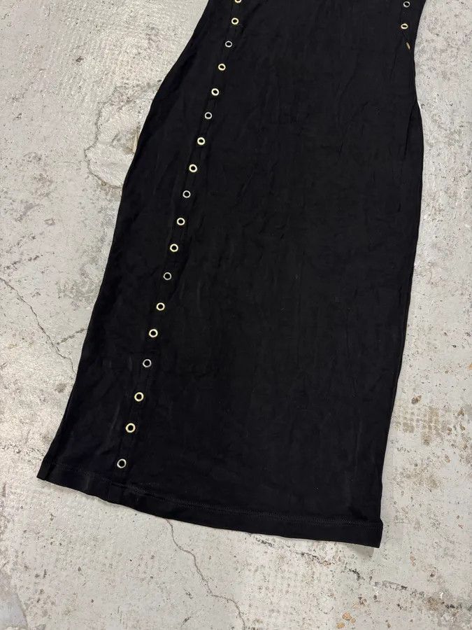 Versace 2000s Versace Eyelet Black Long Dress Size S / US 4 / IT 40 - 7 Thumbnail