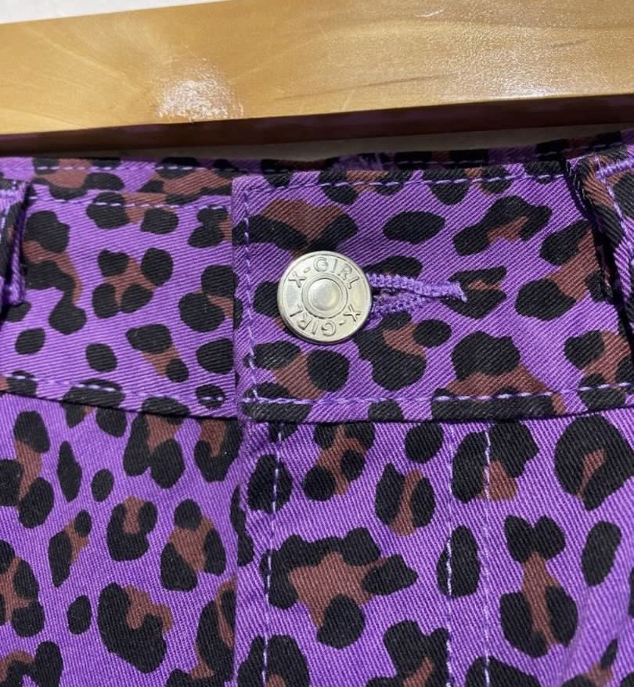 X-Girl × Xlarge Rare vintage X-girl leopard design bootcut wide leg Size 28" / US 6 / IT 42 - 6 Thumbnail