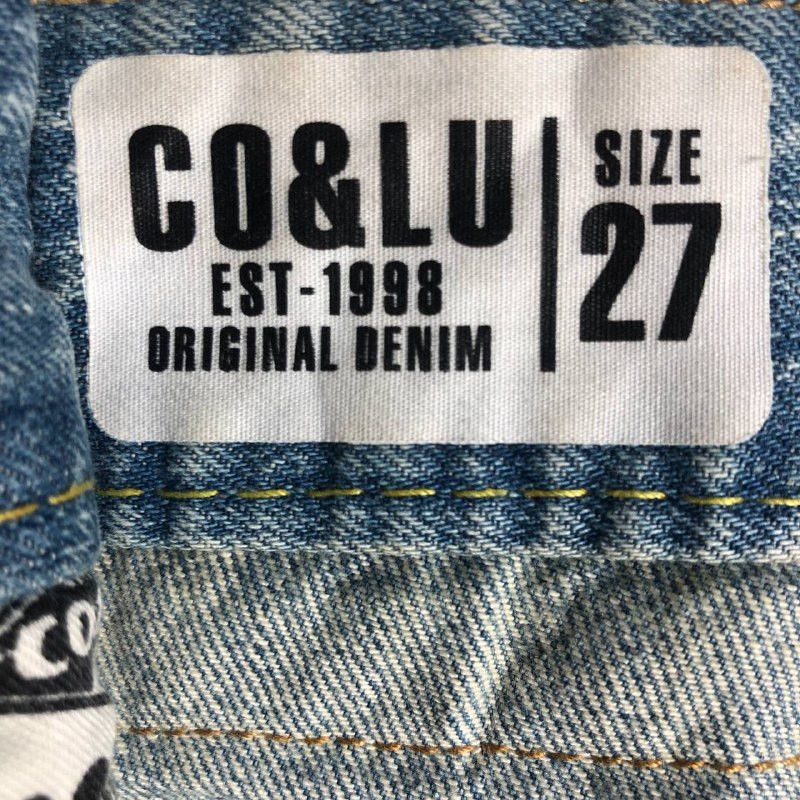 CO Vintage Co & Lu Original Denim Distressed Jeans Size 27" / US 4 / IT 40 - 10 Thumbnail