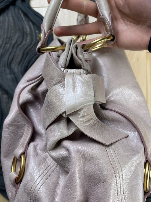 Miu Miu Miu Miu Pink Leather Gold Hardware Tote/Top Handle Bag | Grailed