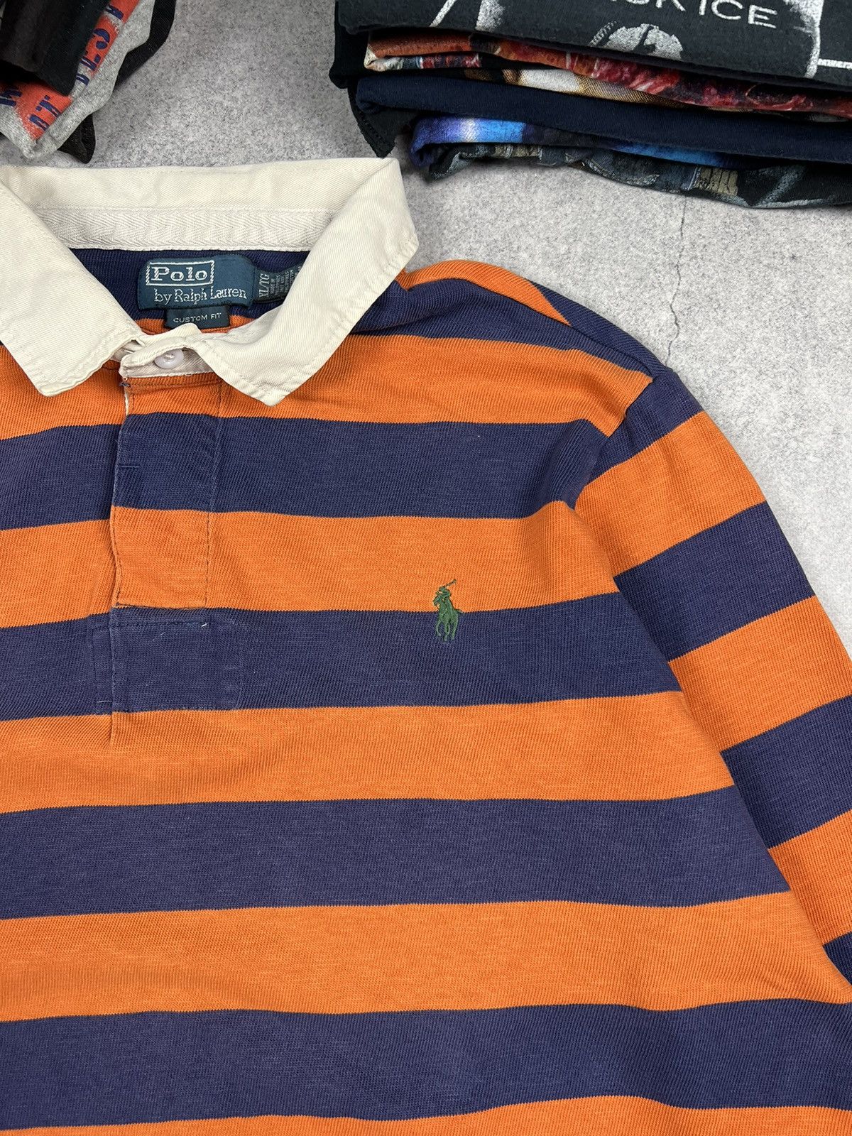 Polo Ralph Lauren × Ralph Lauren × Vintage Vintage Polo Ralph Lauren Rugby Stripped Y2K Longsleeve Size US XL / EU 56 / 4 - 4 Thumbnail