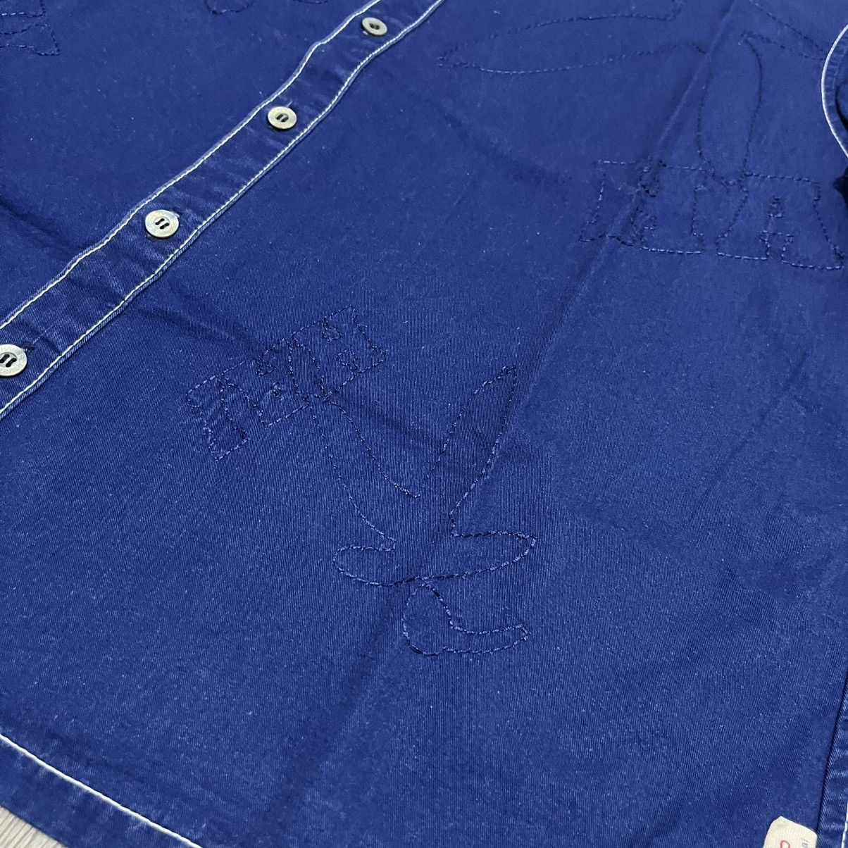 Issey Miyake HAI SPORTING GEAR INDIGO Embroidery Shirt Japanese Brand Size US M / EU 48-50 / 2 - 5 Thumbnail