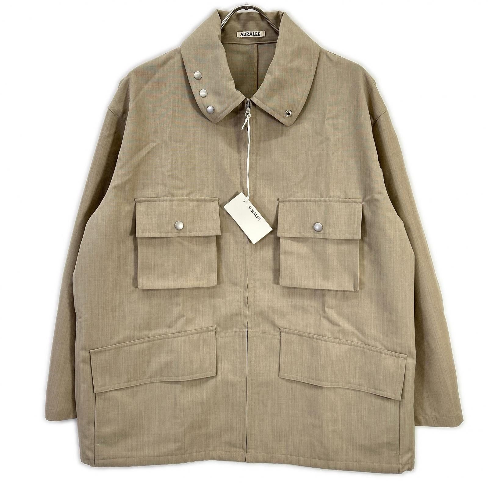 Auralee Hard Twist Wool Double Face Check Blouson | Grailed