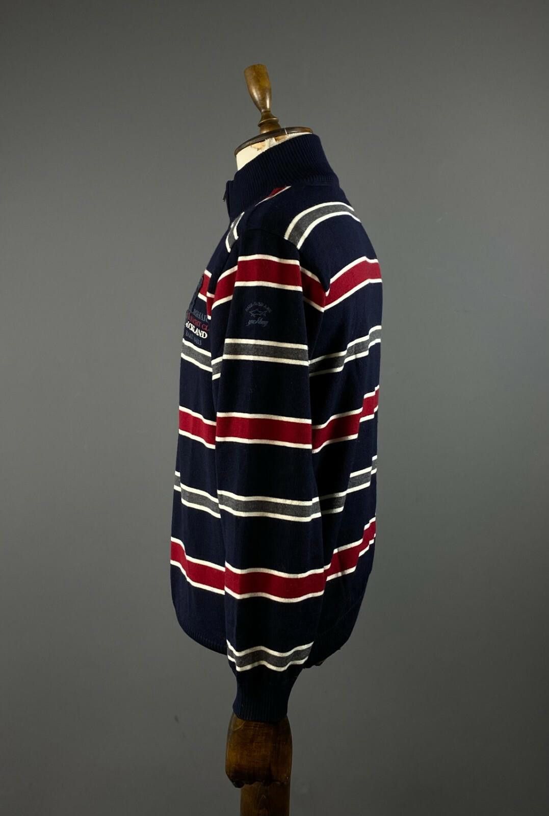 Paul & Shark Paul & Shark Yachting Cool Touch Blue Stripe Jumper Size L Size US L / EU 52-54 / 3 - 6 Thumbnail