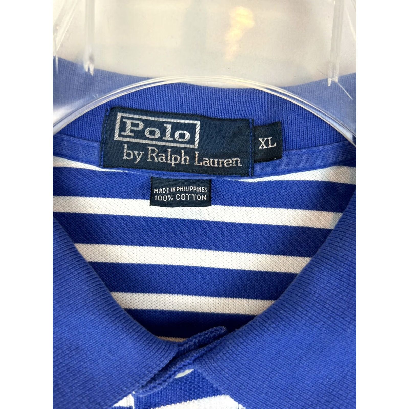Polo Ralph Lauren Polo Ralph Lauren Polo Shirt Men XL Logo Golf Cotton Stripe BluePreppy Nautical Shirt Short Sleeve Collared Blue White Classic Logo Men XL Size US XL / EU 56 / 4 - 3 Thumbnail