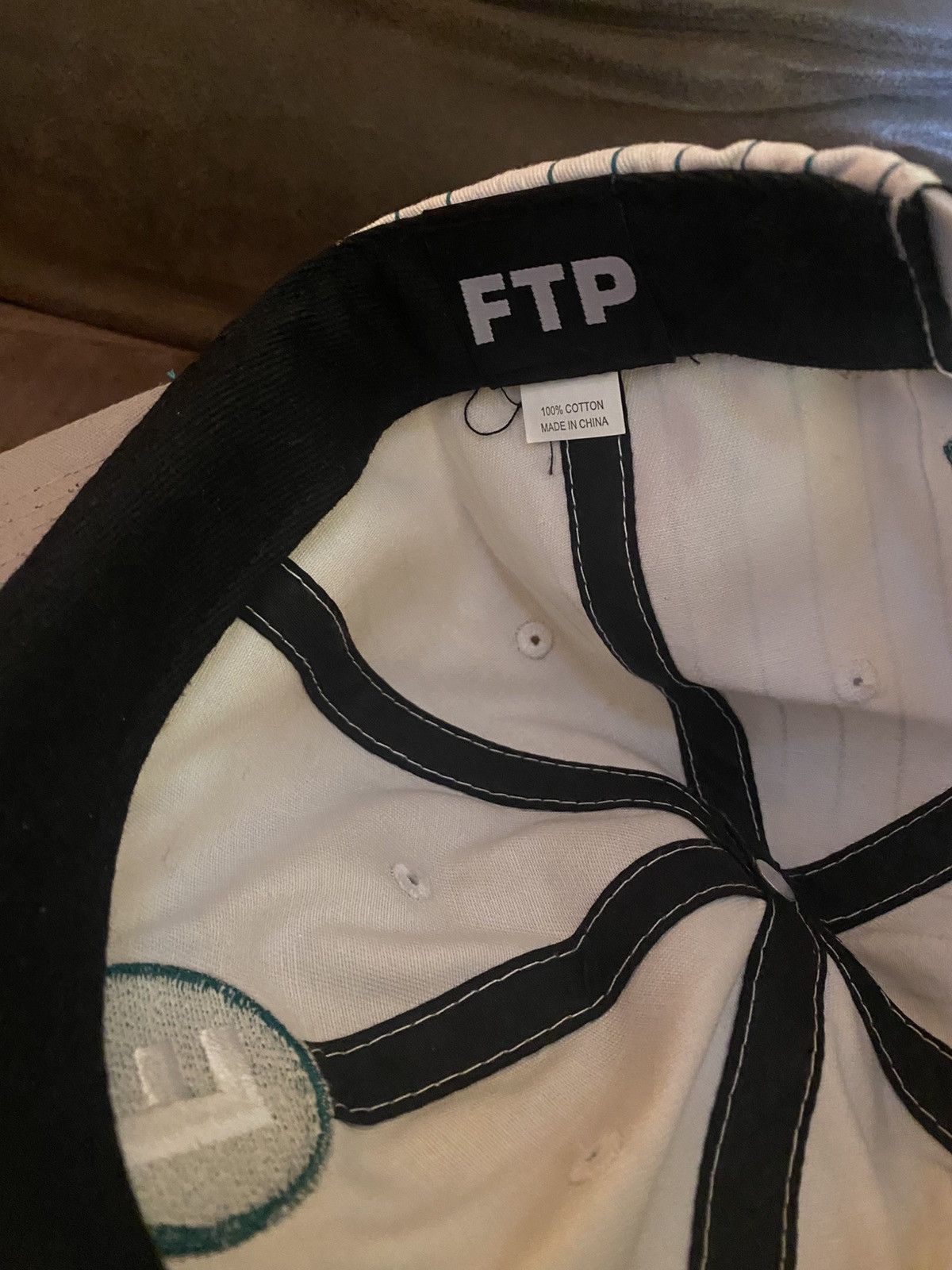 Fuck The Population FTP White/Green Baseball Cap Size ONE SIZE - 3 Thumbnail