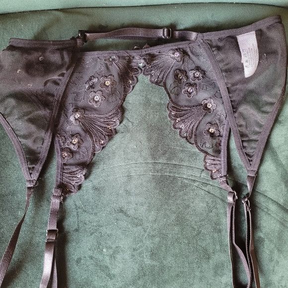 Other Shirley of Hollywood garter belt black lace size large Size ONE SIZE - 4 Thumbnail