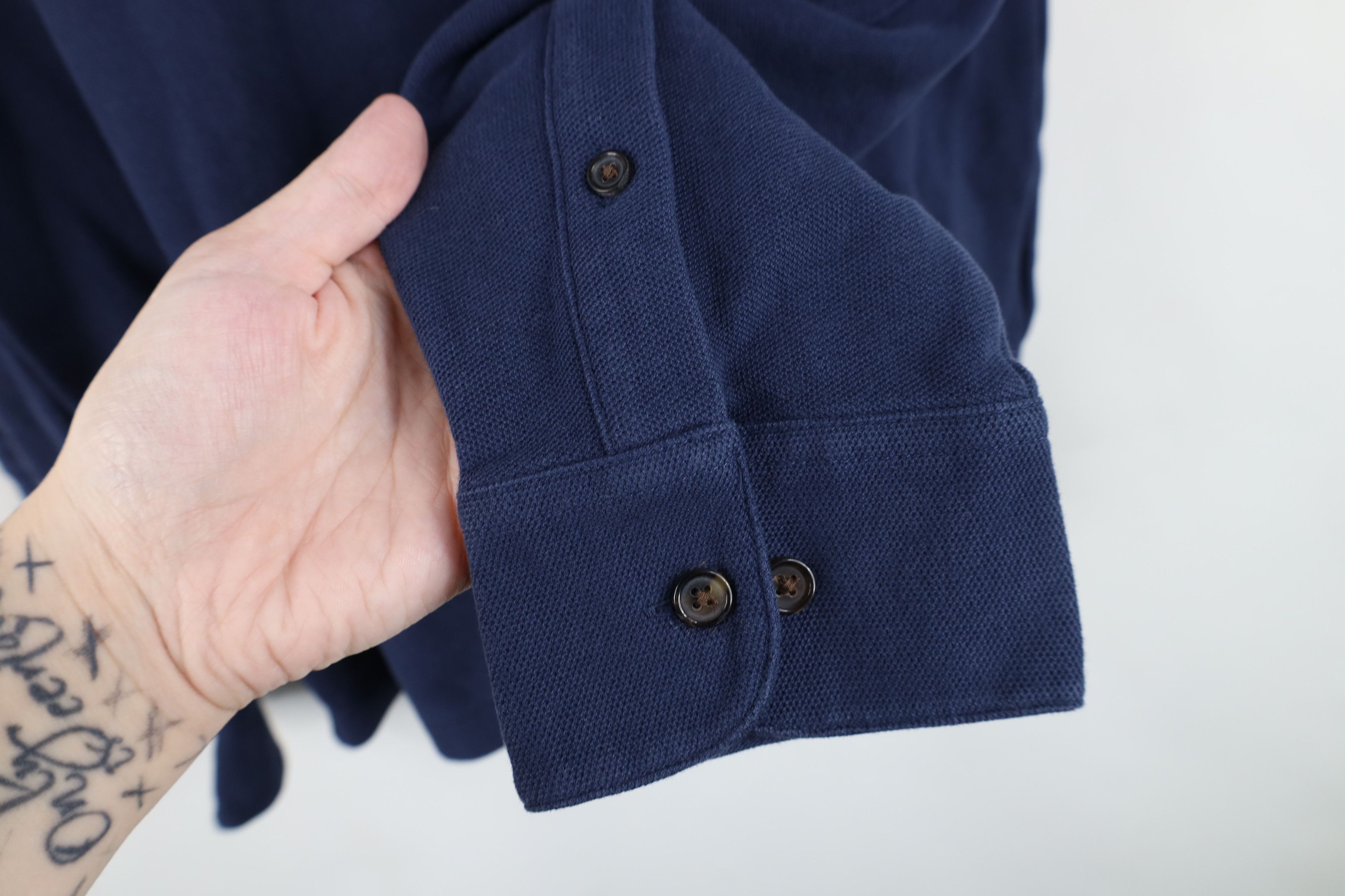 Brooks Brothers Vintage Brooks Brothers Patch Long Sleeve Rugby Polo Blue Size US S / EU 44-46 / 1 - 5 Thumbnail