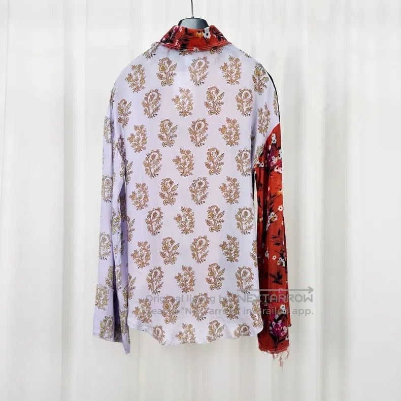 Acne Studios Acne Studios Floral patchwork mulberry silk long-sleeved s Size 4XL / US 24-26 - 2 Thumbnail