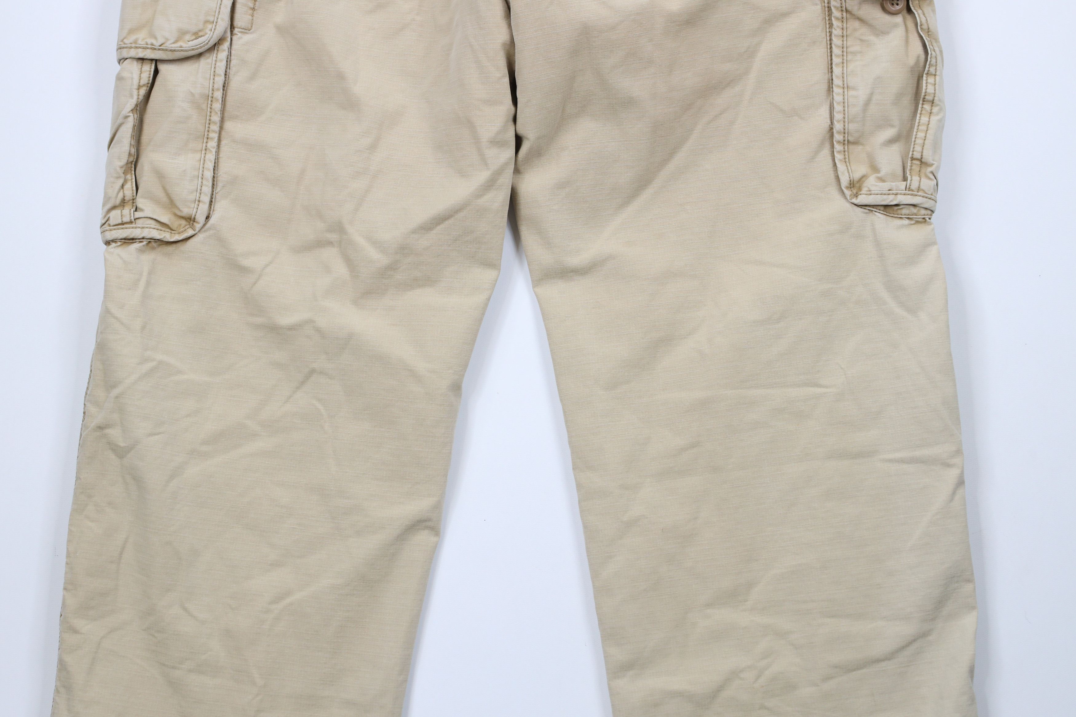L.L. Bean × Vintage Vintage LL Bean Stonewash Flannel Lined Wide Leg Cargo Pants Size US 36 / EU 52 - 13 Thumbnail