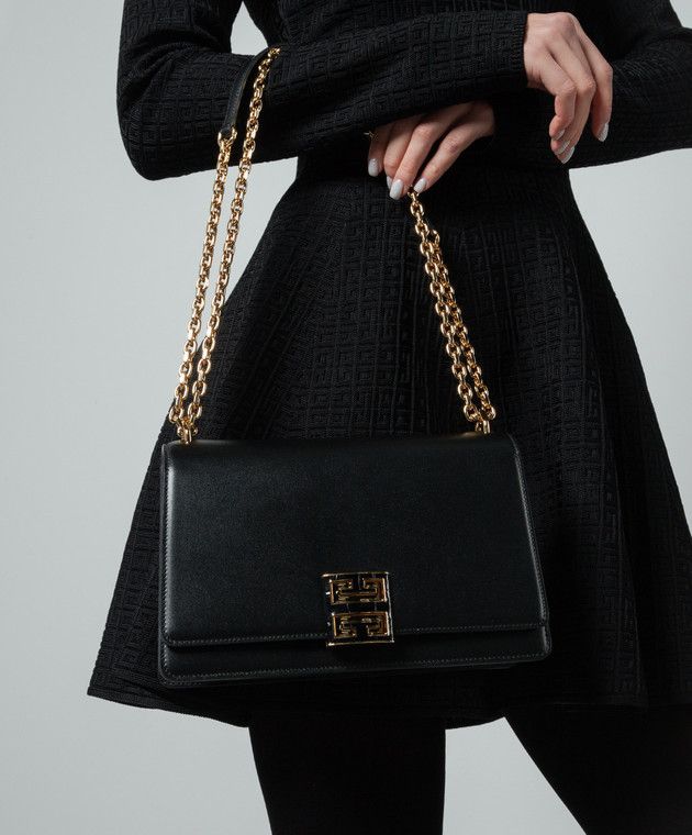 Givenchy o1w1db10525 Size: OS/4G Medium Sliding Chain Bag in Black Size ONE SIZE - 6 Thumbnail