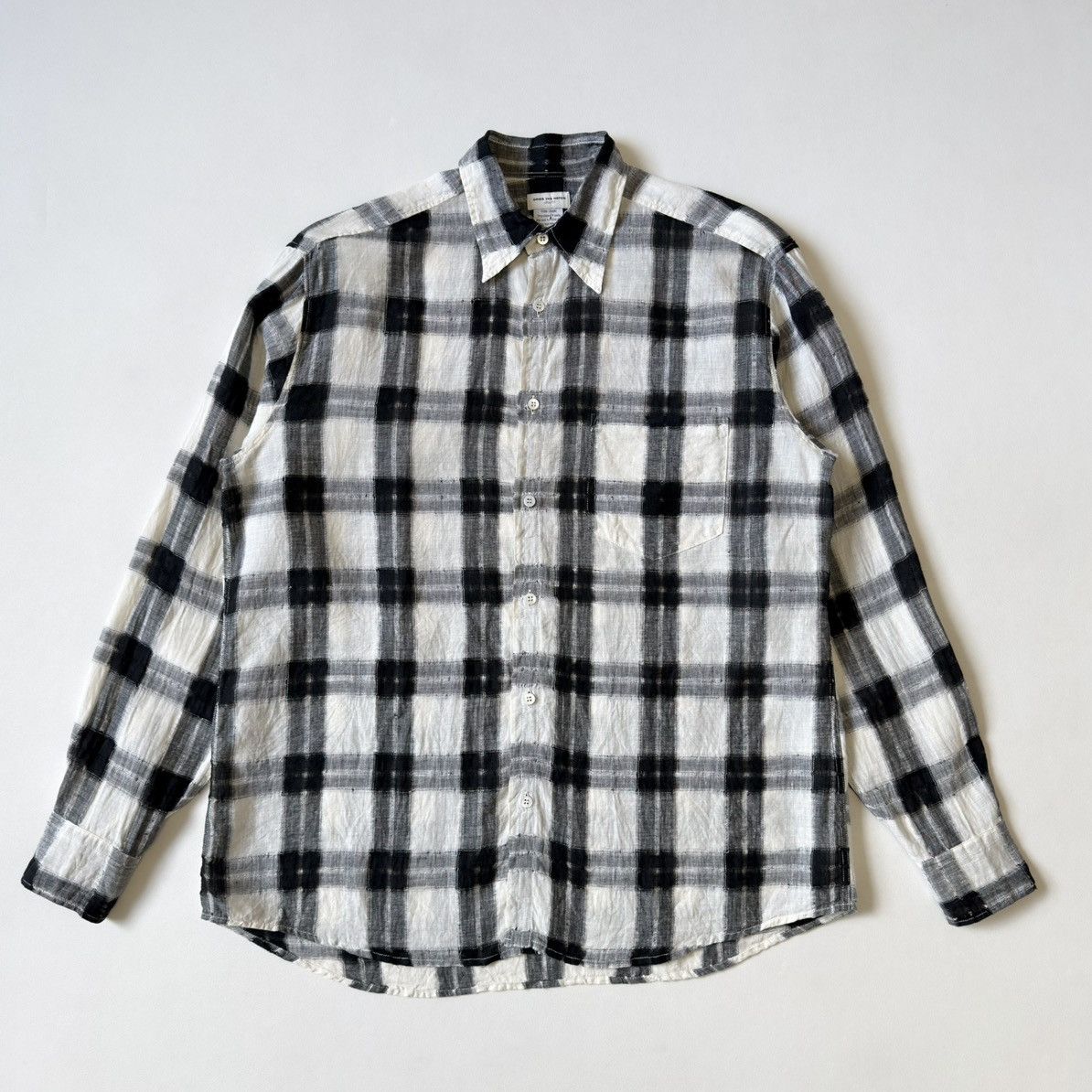 Dries Van Noten Early 2000s ‘Cobweb Weave’ Check Shirt Size US M / EU 48-50 / 2 - 18 Thumbnail