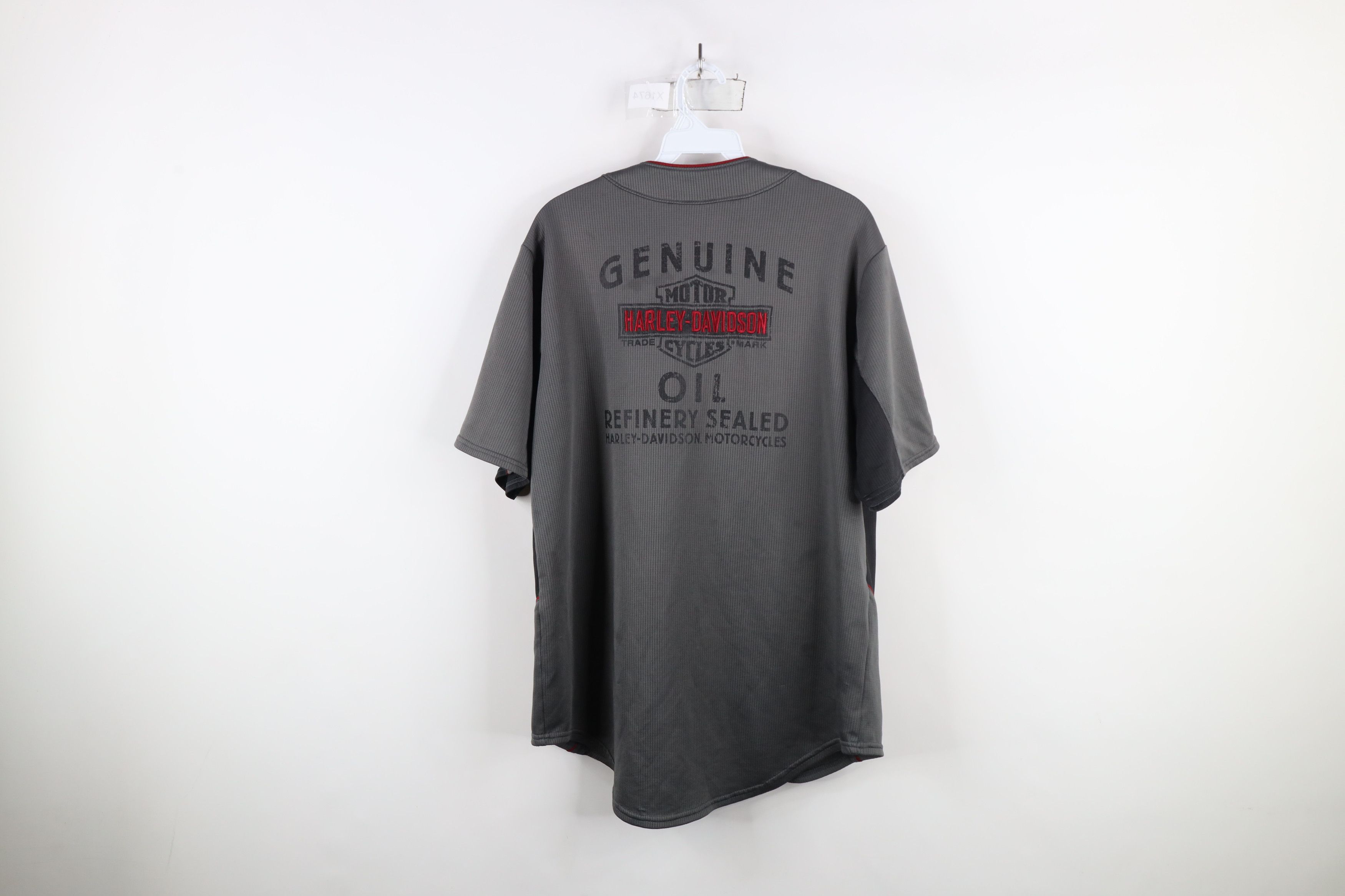 Harley Davidson × Vintage Vintage Y2K Harley Davidson Short Sleeve Baseball Jersey Size US M / EU 48-50 / 2 - 12 Thumbnail