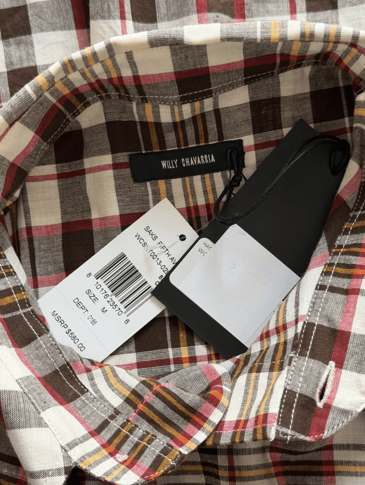 Willy Chavarria Willy Chavarria Hacienda Button Up Shirt in Brown Check Size US M / EU 48-50 / 2 - 8 Thumbnail