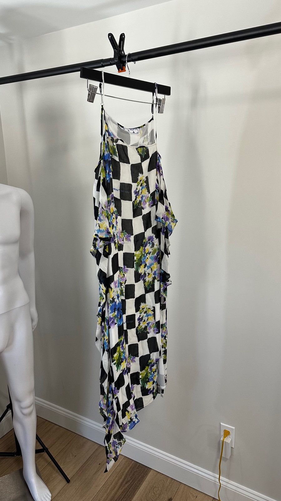 Off-White OFF - WHITE CHECKER DRESS Size S / US 4 / IT 40 - 4 Thumbnail