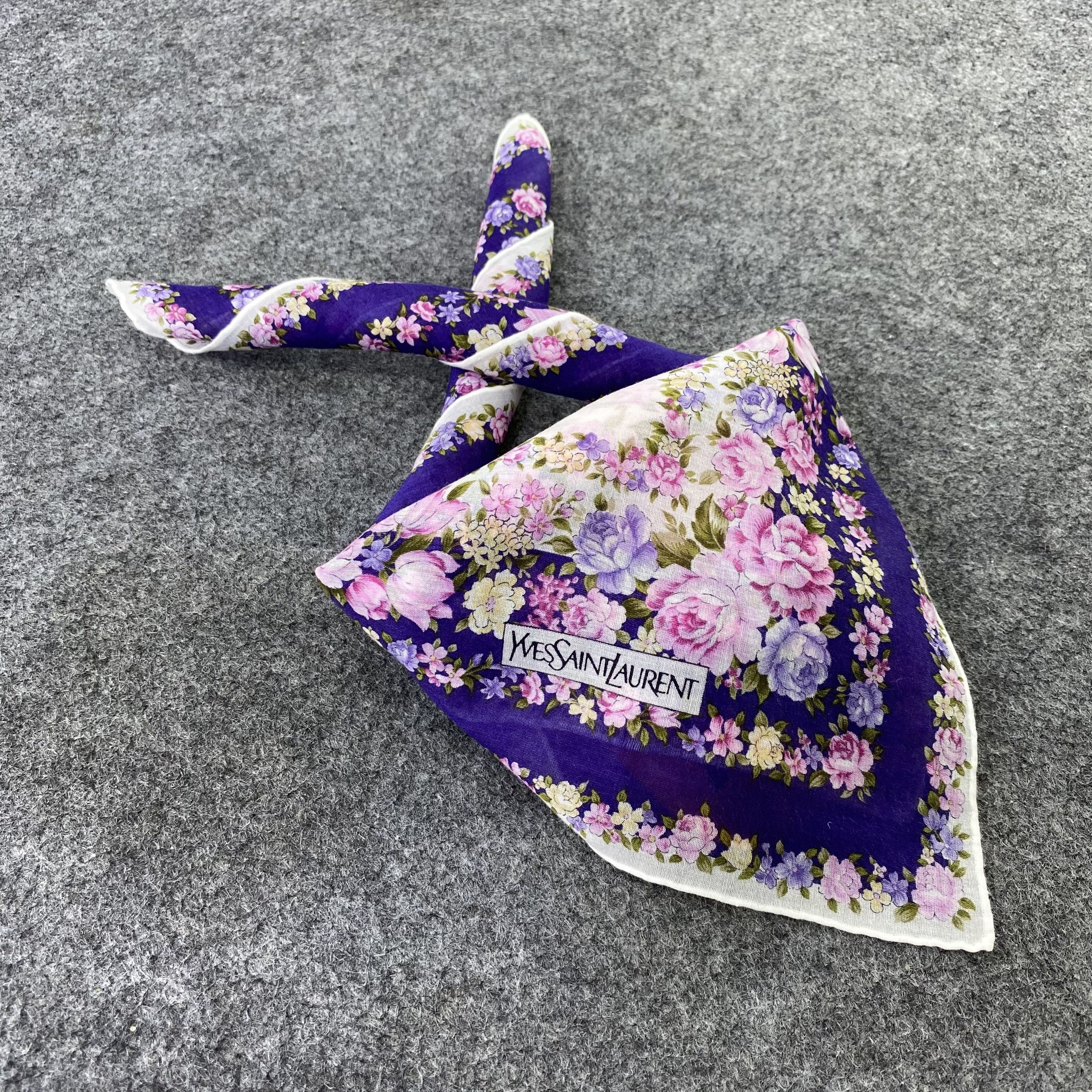 Vintage × Yves Saint Laurent Yves Saint Laurent Handkerchief / Bandana / NeckerchiefB902 Size ONE SIZE - 1 Thumbnail
