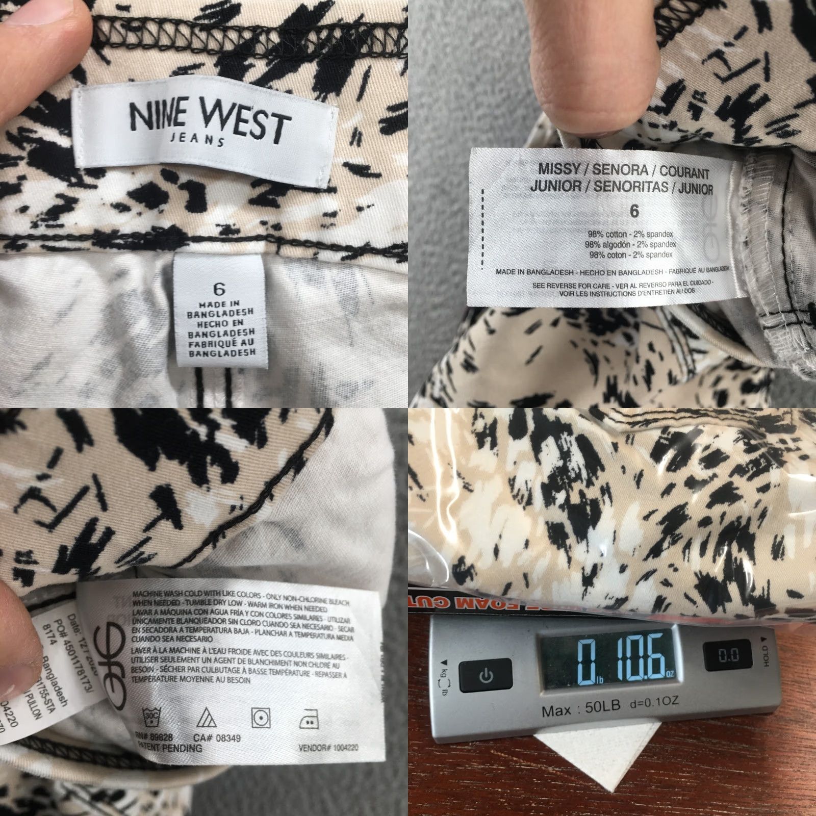Nine West Nine West Heidi Pullon Skimmer Womens 6 Multicolor Printed Yoga Stretch NEW Skimmer Pants Womens 6 Multicolor Printed Stretch Capri Casual Size ONE SIZE - 9 Thumbnail