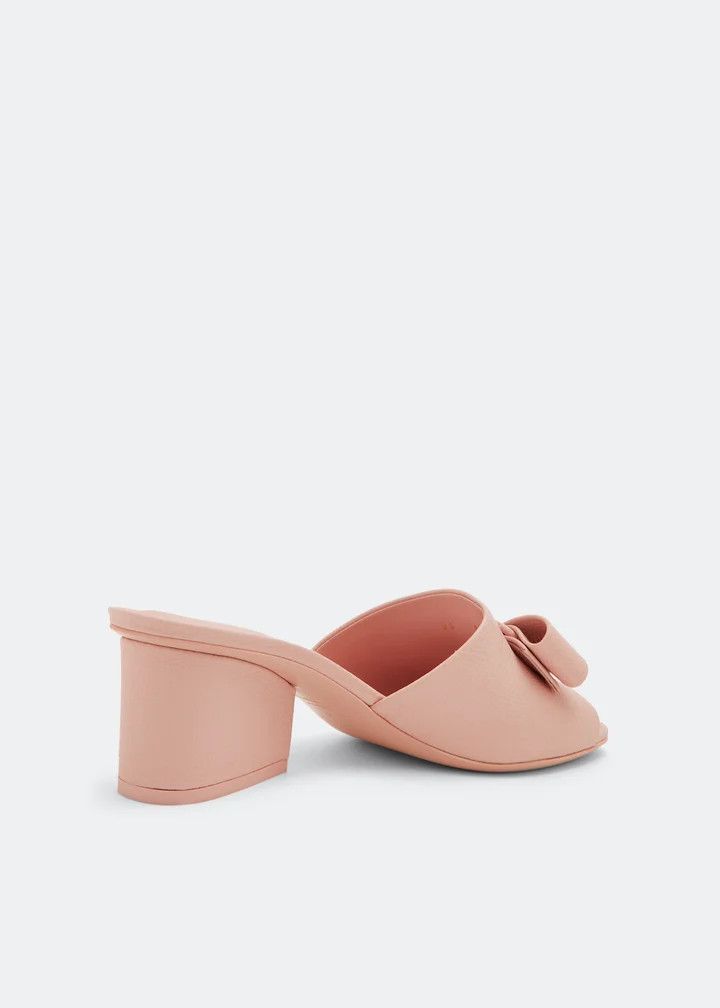 Salvatore Ferragamo o1y0426 Covered Heel Mules in Light Pink Size US 6.5 / IT 36.5 - 2 Thumbnail