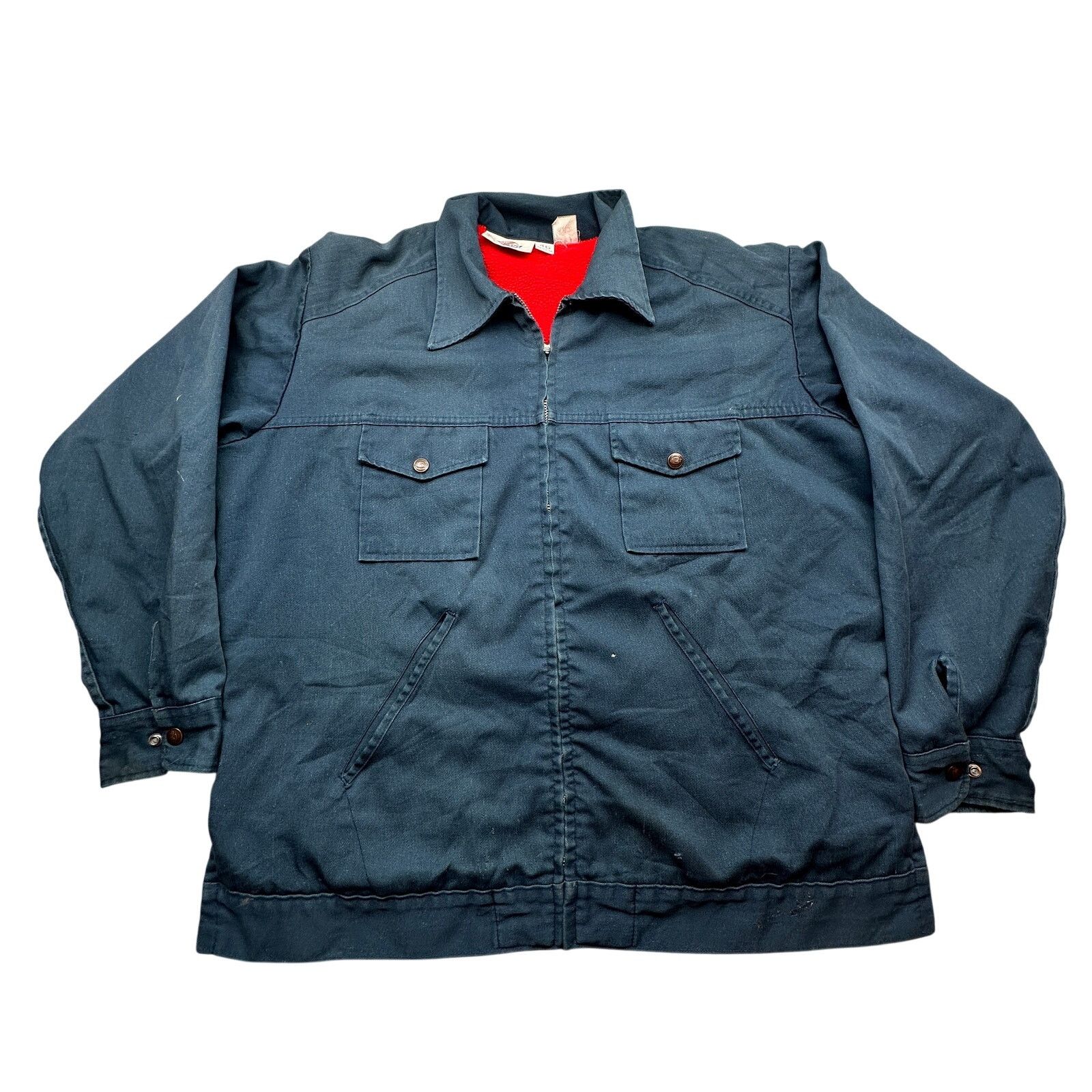 Dickies Vintage 80s Dickies Eisenhower Fleece Lined Jacket 46 XL Size US XL / EU 56 / 4 - 1 Thumbnail