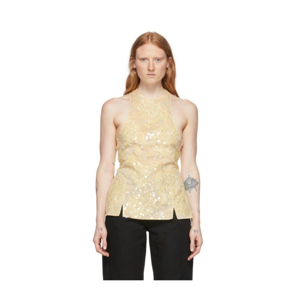 o1y1025 Tank Top in Pastel Yellow