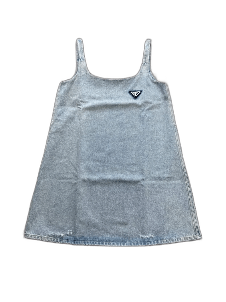Prada Denim Vest Dress Size 40 -2505