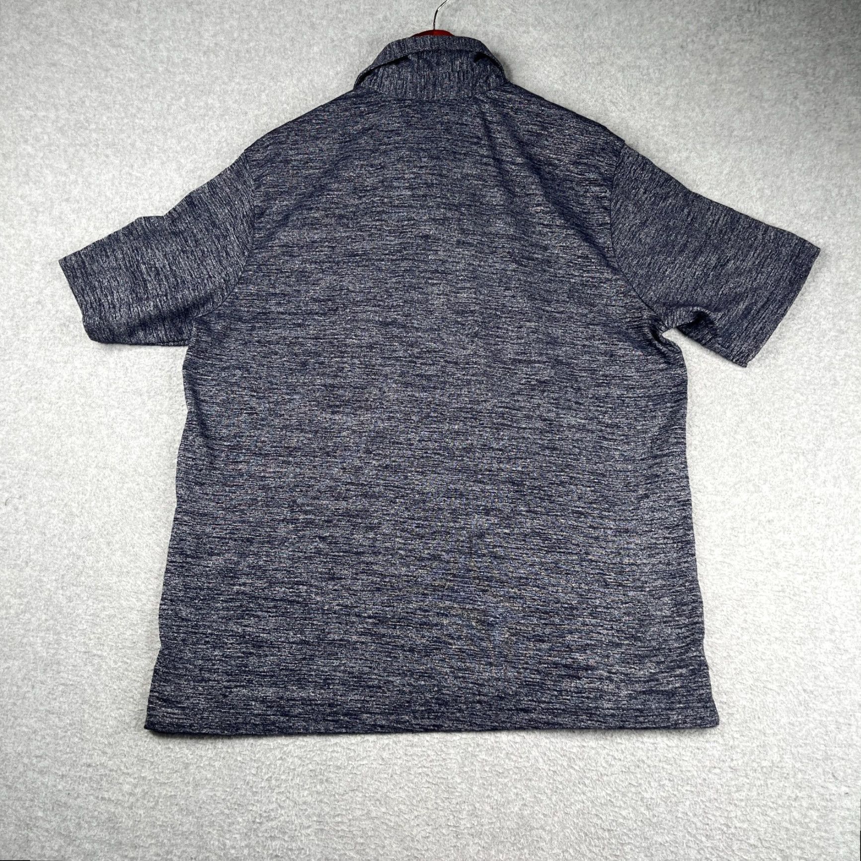 Johnston & Murphy Johnston & Murphy Polo Shirt Mens Large Navy Heather Knit Casual Stretch Size US L / EU 52-54 / 3 - 5 Thumbnail