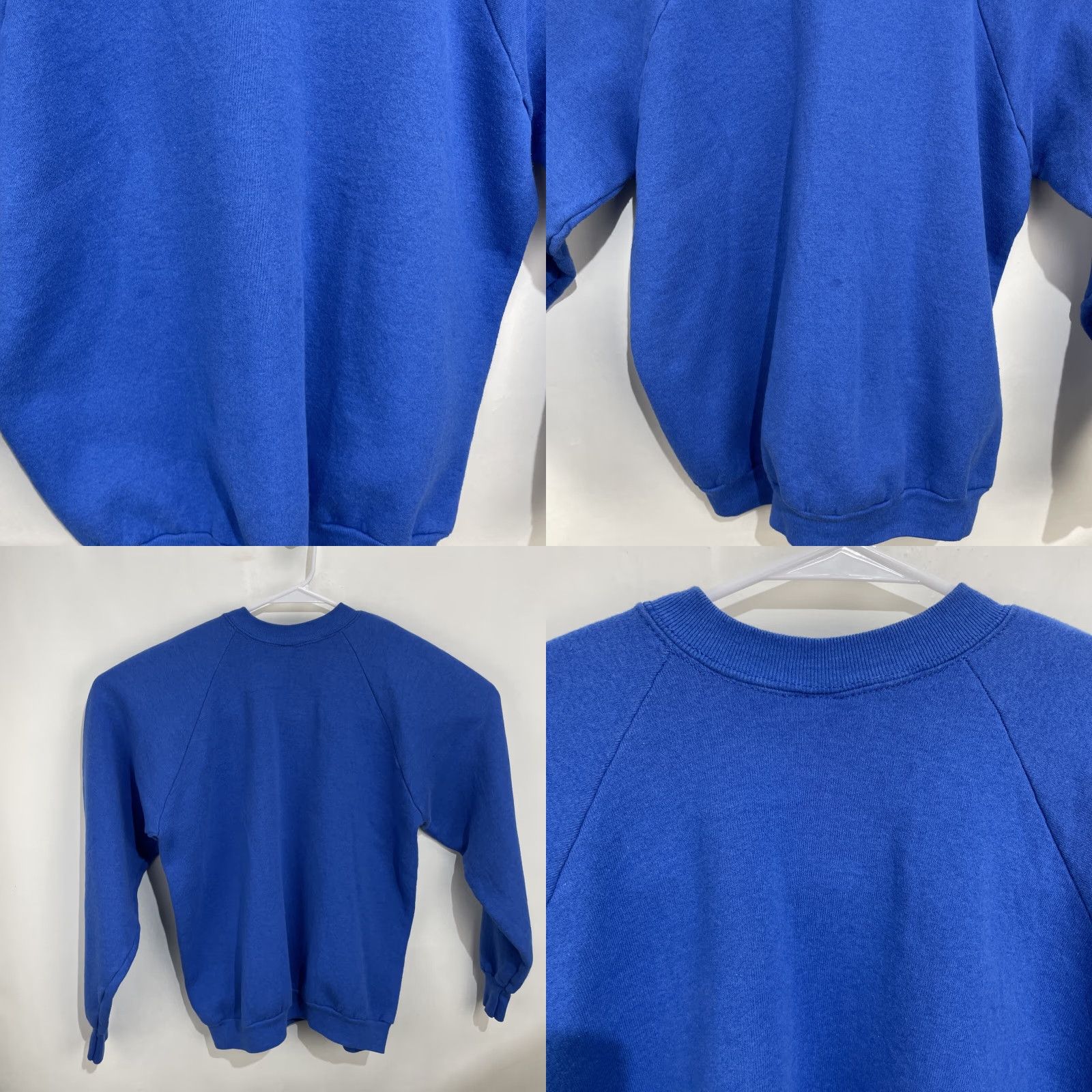 Fruit Of The Loom VINTAGE Fruit of the Loom Sweatshirt Crewneck Blue XL Men Pullover Fleece Heavyweight 90s 80s Blank Size US XL / EU 56 / 4 - 8 Thumbnail