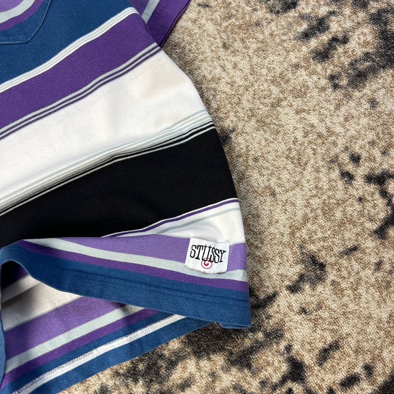 Stussy Stussy Tab Logo Vintage Y2K Striped T-Shirt 1TS26 Size US L / EU 52-54 / 3 - 3 Thumbnail