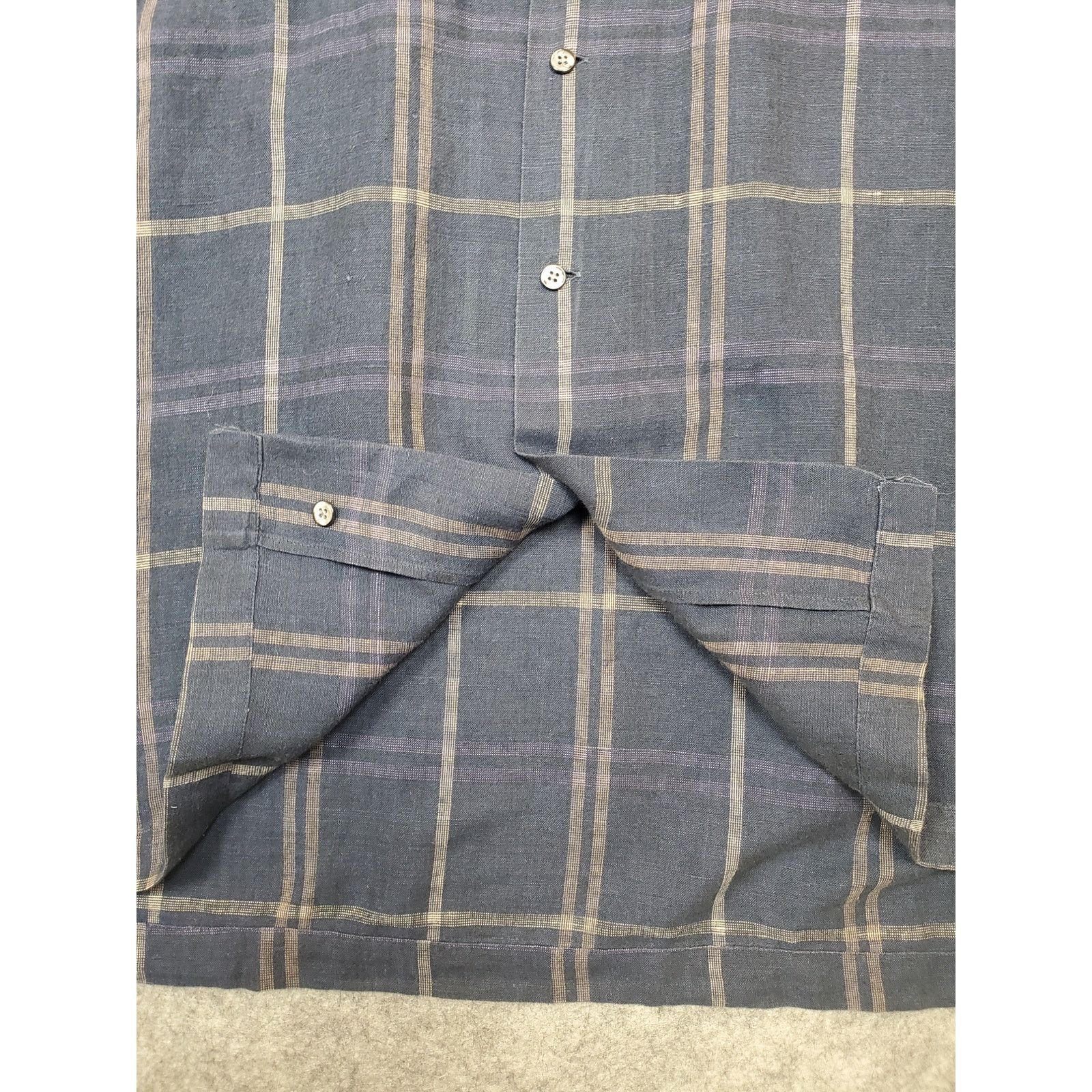 Other Men's XL Blue Linen/Cotton Short Sleeve Shirt Size US XL / EU 56 / 4 - 5 Thumbnail