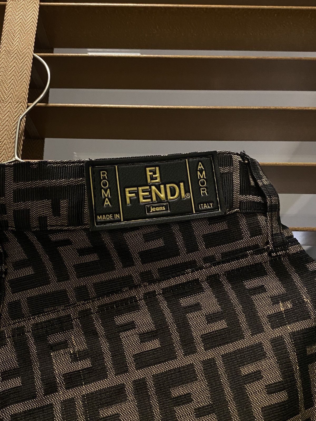 Fendi Fendi 90 Zucca Brown Black FF Logo Monogram High Waist Pants Size 28" / US 6 / IT 42 - 7 Thumbnail