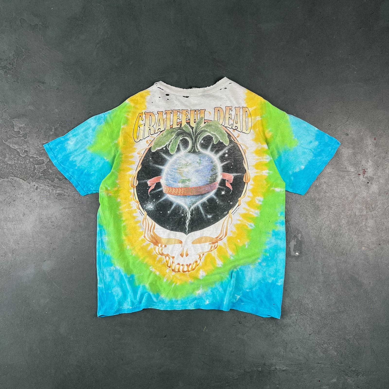 image of 1998 Liquid Blue X Grateful Dead Tie Dye "keep It Green", Men's (Size XL)