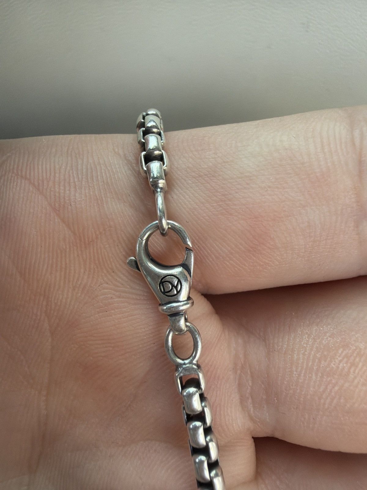 David Yurman David Yurman Sterling Silver Box Chain Necklace 925 DY 2.7mm Size ONE SIZE - 7 Thumbnail