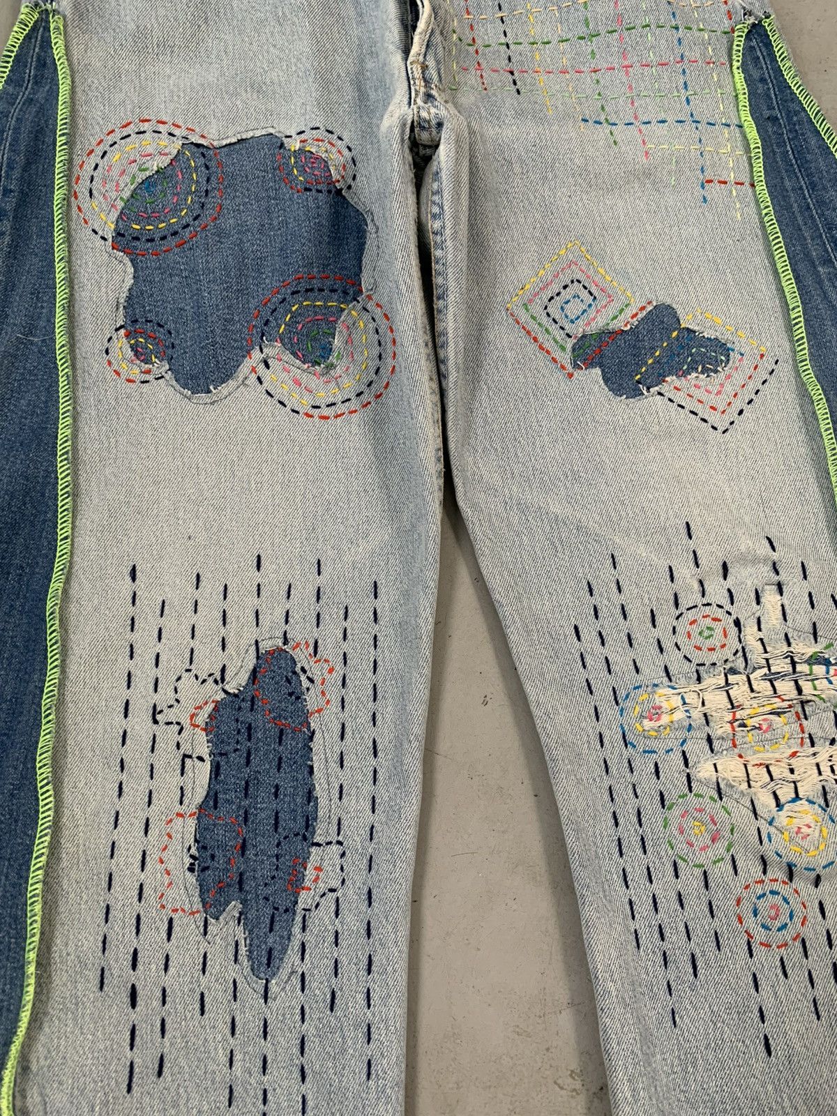 Levi's Vintage levis custom handstitch shashiko baggy denim Size US 34 / EU 50 - 4 Thumbnail