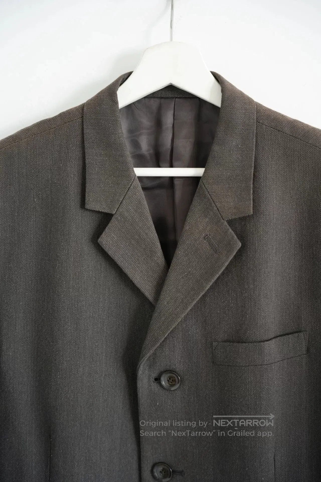 Y's for Men brown gray textured suit jacket. Size US M / EU 48-50 / 2 - 3 Thumbnail