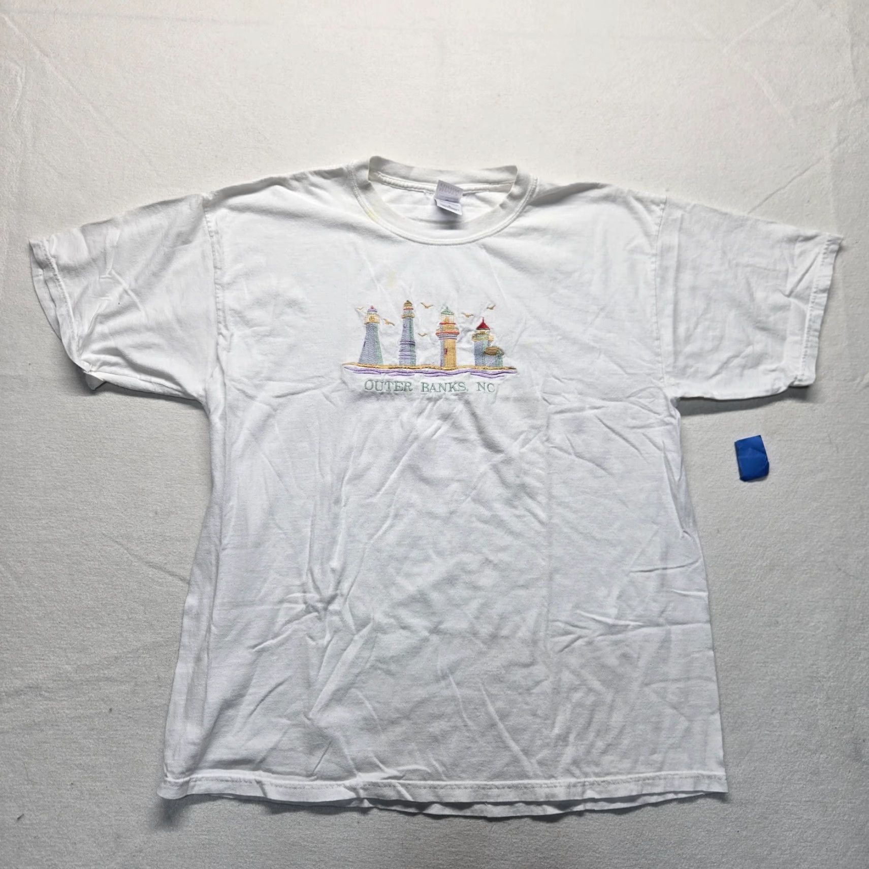 Vintage Outer Banks NC North Carolina OBX Embroidered Light House T-Shirt Size M Medium Size US M / EU 48-50 / 2 - 2 Thumbnail