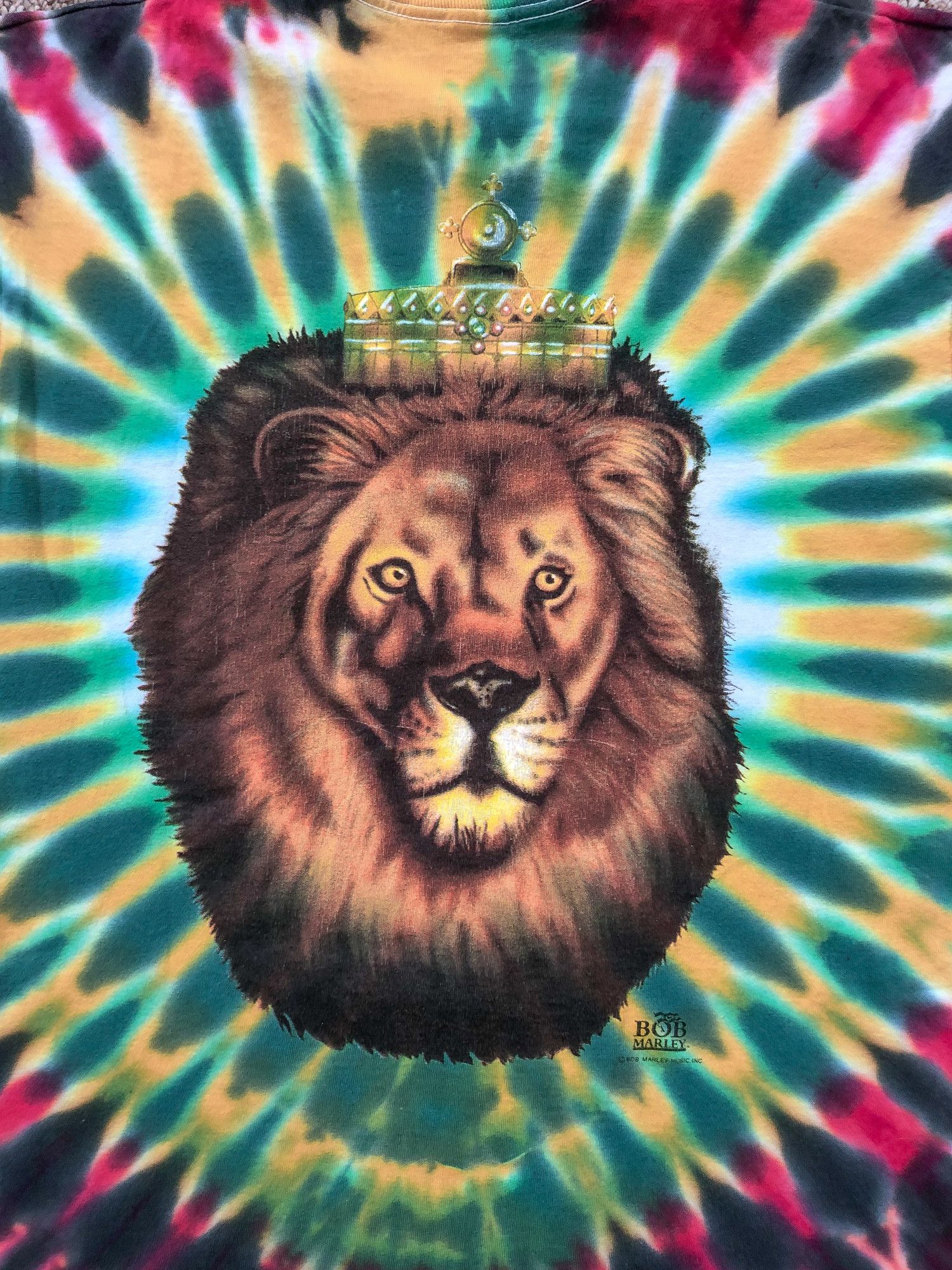 Bob Marley × Vintage 1993 Single Stitch Tye Dye 'Bob Marley' T-Shirt Size US L / EU 52-54 / 3 - 5 Thumbnail