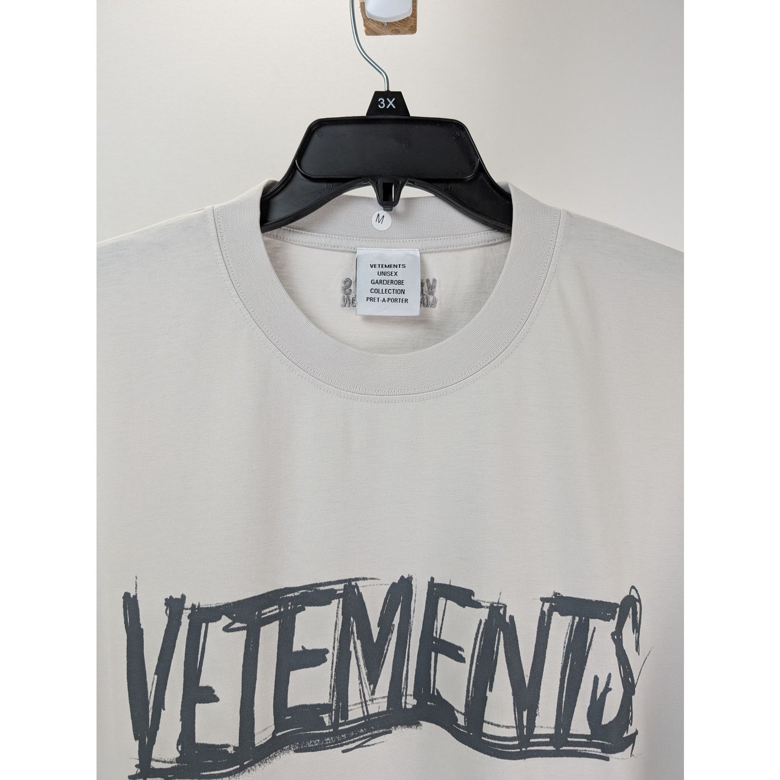 Vetements o1rshd1 Q:2 / Logo Short Sleeve T-Shirt in Grey Size US XS / EU 42 / 0 - 5 Thumbnail