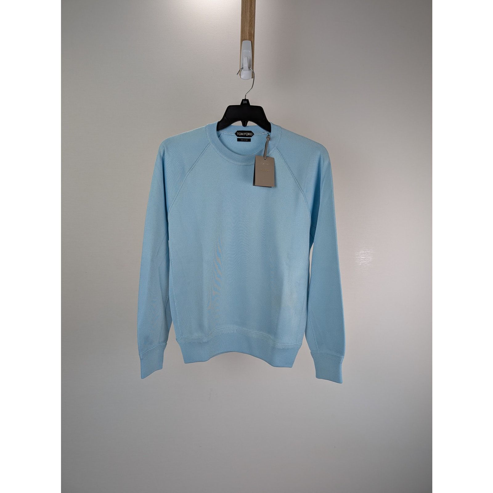 Tom Ford o1rshd1 Knitwear Sweatshirt Sweater in Light Blue Size US M / EU 48-50 / 2 - 1 Thumbnail