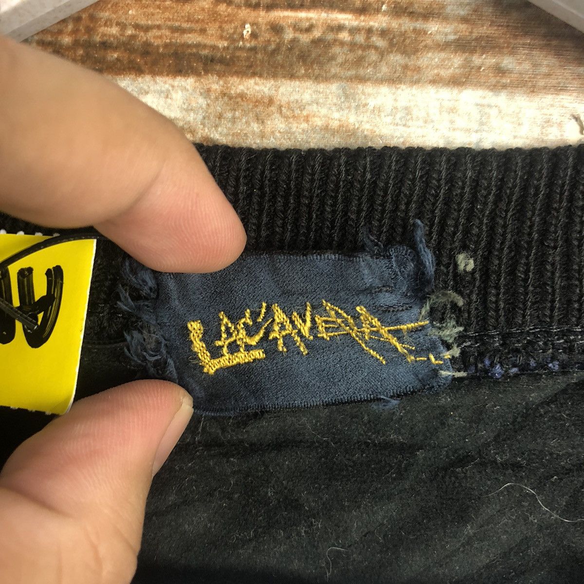 Homespun Knitwear DL Lacavera art design japan Dark Blue Knitwear #A1993 Size US M / EU 48-50 / 2 - 11 Thumbnail