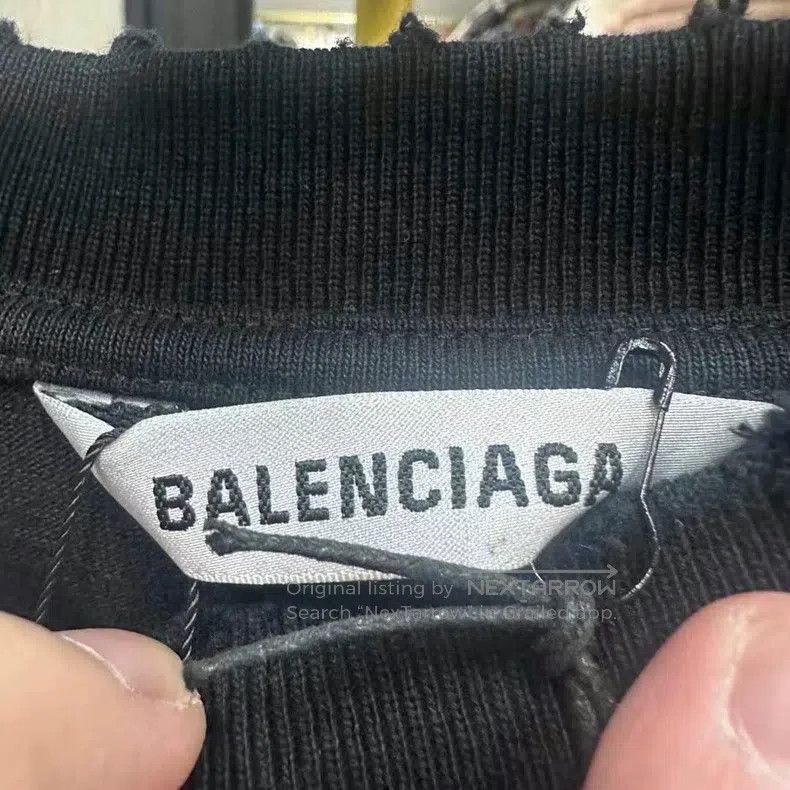 Balenciaga Balenciaga Devil's Eye Destroyed Distressed Short Sleeve, Size US XS / EU 42 / 0 - 2 Thumbnail