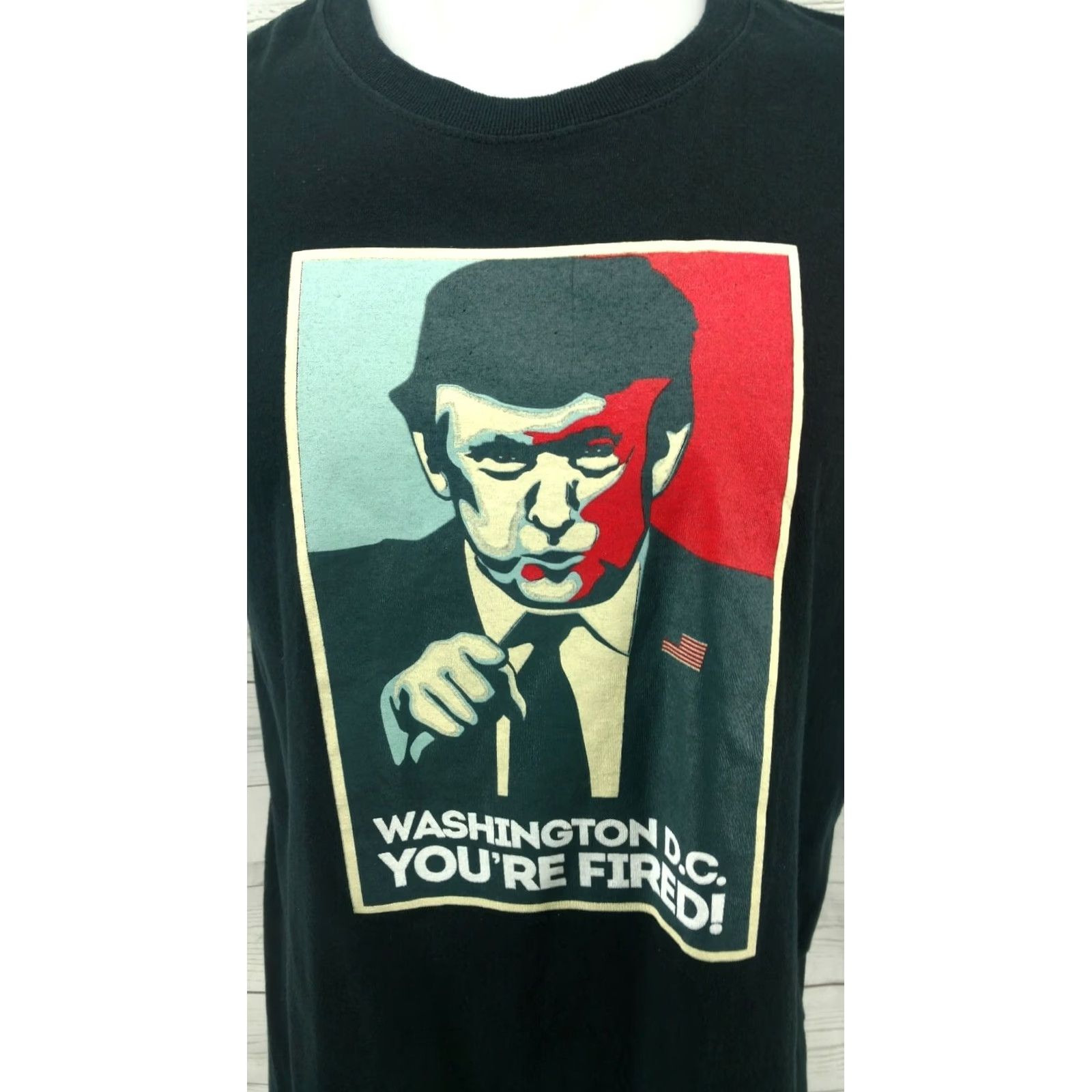 Gildan Donald Trump Men's Gildan T Shirt Large Black You’re Youre Fired 100% Cotton Short Sleeve Classic Fit Shirt Mens Size US L / EU 52-54 / 3 - 2 Thumbnail
