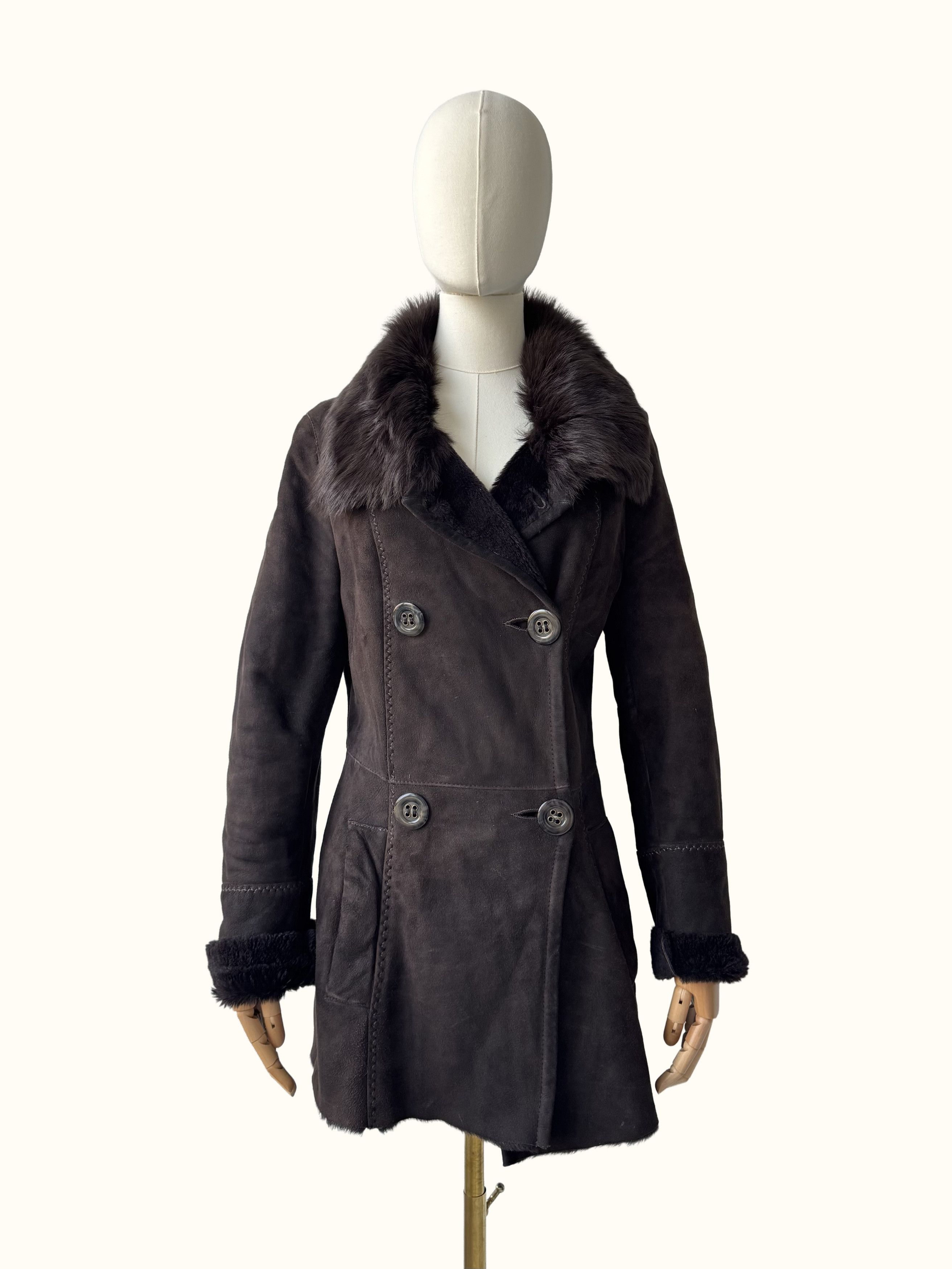 Vintage Vintage Real Lambskin Coat (B550) Size S / US 4 / IT 40 - 1 Thumbnail