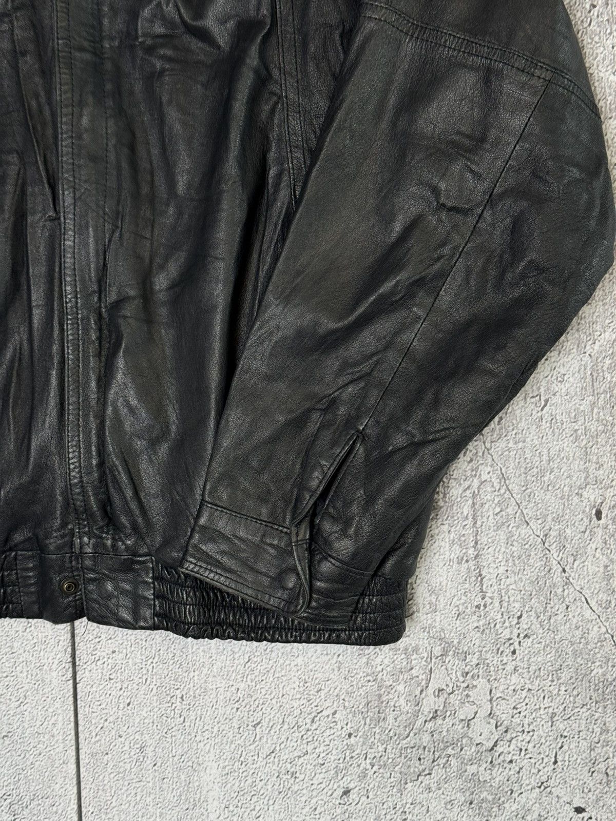 Diesel Diesel Oversized Leather Bomber Jacket Embroidered Big Logo Size US XL / EU 56 / 4 - 16 Thumbnail