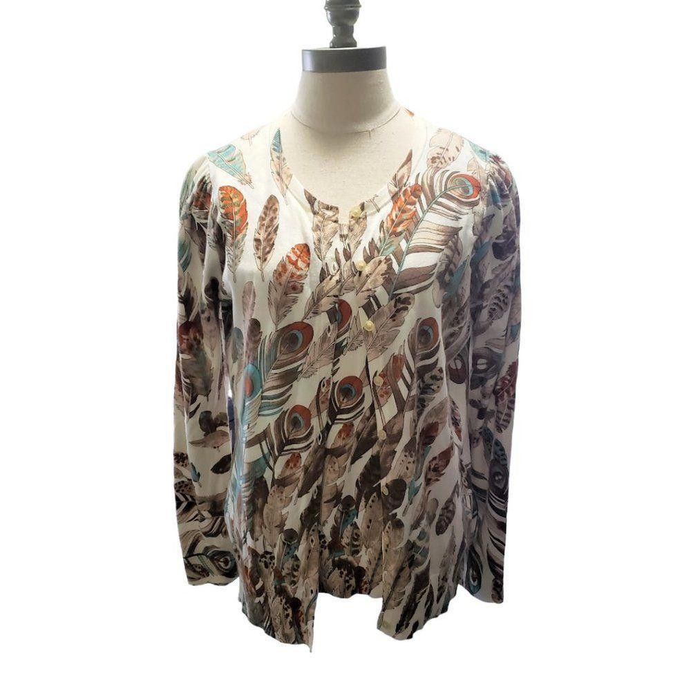 Designer Ct1394 Talbots Ladies Sweater Jacket Size Large Size L / US 10 / IT 46 - 1 Thumbnail
