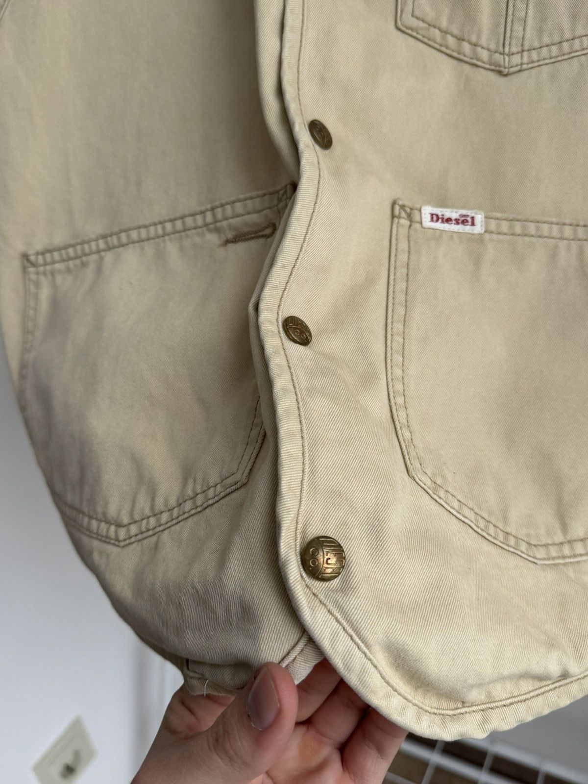 Diesel Vintage Diesel 90s Workwear Vest Utility Canvas Button-Up Size US M / EU 48-50 / 2 - 8 Thumbnail