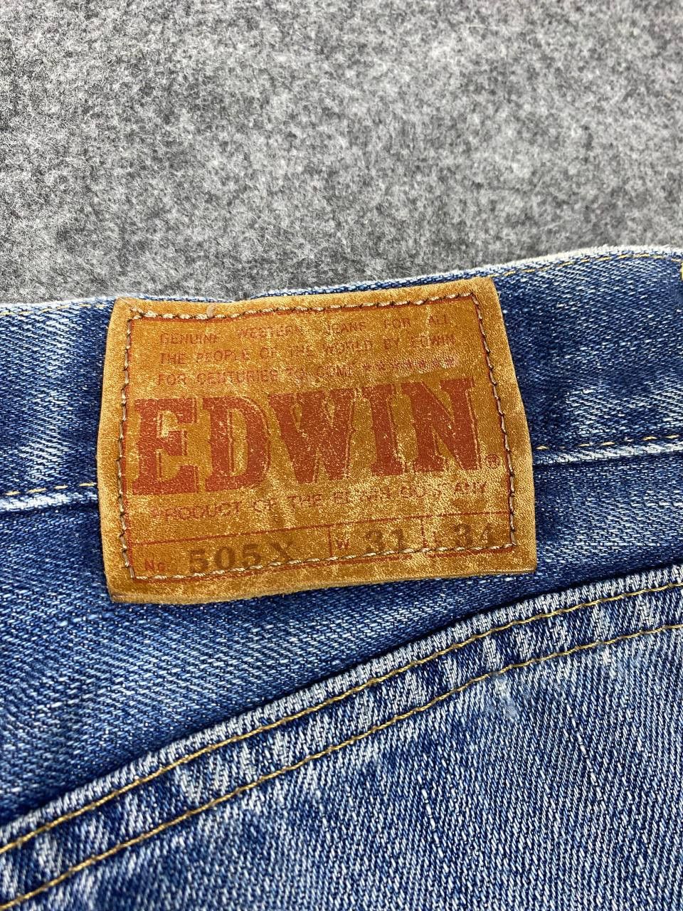 Edwin vintage edwin 505x selvedge distressed denim nice design Size US 33 - 5 Thumbnail